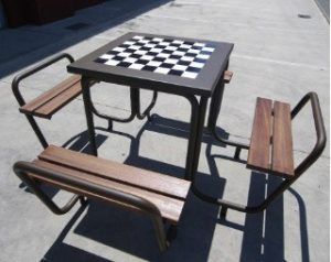 Mesa exterior de ajedrez